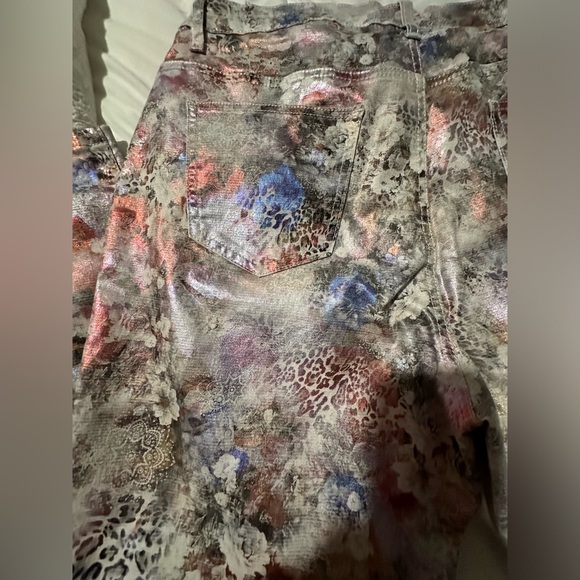 HYBRID Metallic Jeans 16 Festival Rockstar Unique Stretch Stunning Disco Dancing - Picture 5 of 10